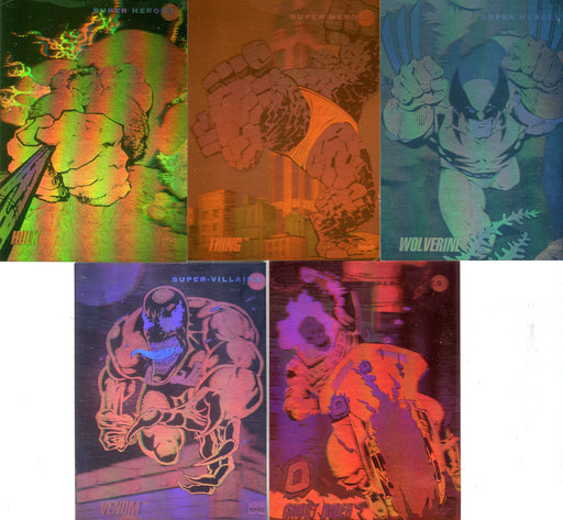 Marvel Universe Series 3 Hologram Chase Card Set H-1 thru H-5 Skybox 1992   - TvMovieCards.com