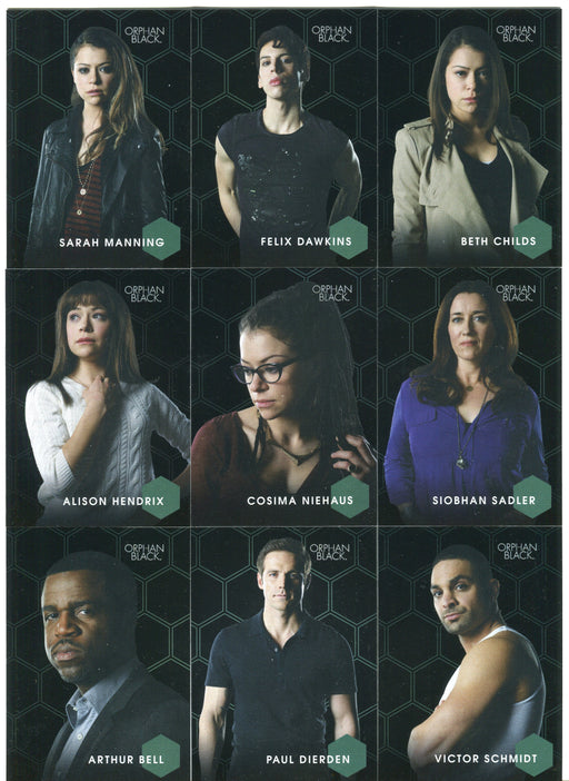 2016 Orphan Black Character Bios Silver Foil Parallel Chase Card Set C1-C9   - TvMovieCards.com