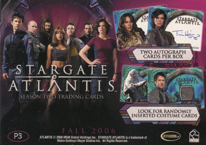 Stargate Atlantis Season Two Promo Card P3   - TvMovieCards.com