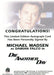 James Bond Mission Logs Michael Madsen as Damian Falco Autograph Card   - TvMovieCards.com