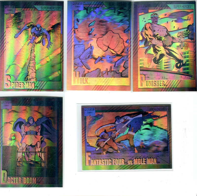 Marvel Universe Series 2 Hologram Chase Card Set #H-1 thru #H-5 Impel 1991   - TvMovieCards.com