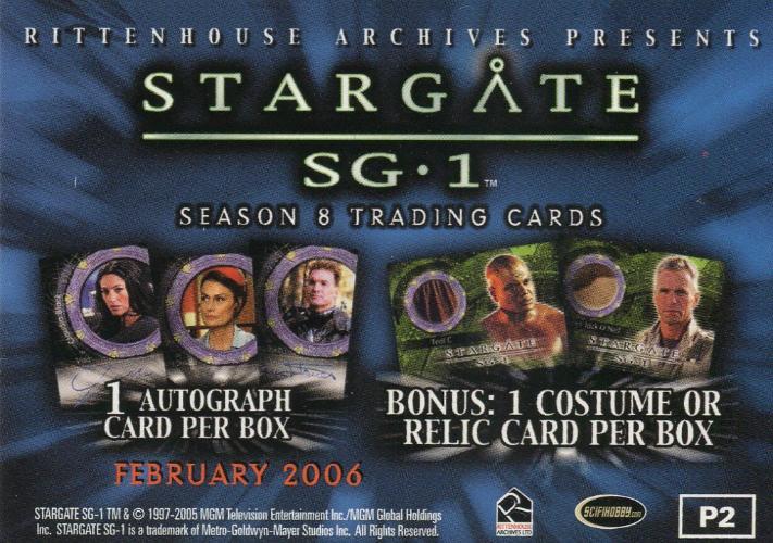 Stargate SG-1 Season Eight Promo Card P2   - TvMovieCards.com