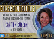 Farscape Through the Wormhole Carmen Duncan Autograph Card A35   - TvMovieCards.com