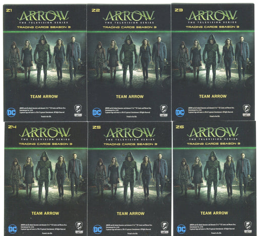 2016 Arrow Season 3 Team Arrow Foil Parallel Chase Card Set Z1-6   - TvMovieCards.com