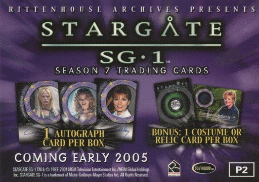 Stargate SG-1 Season Seven Promo Card P2   - TvMovieCards.com