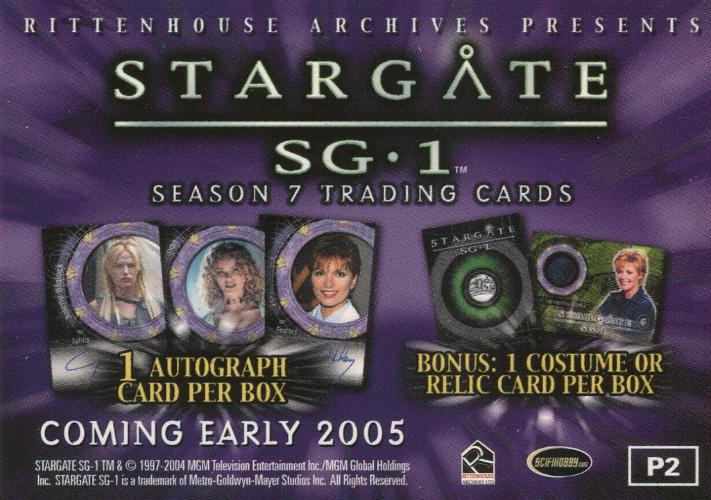 Stargate SG-1 Season Seven Promo Card P2   - TvMovieCards.com