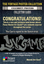 Classic Vintage Movie Posters 1 Autograph Sketch Card Jon Ocampo Breygent #2   - TvMovieCards.com