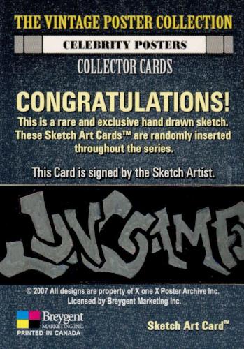 Classic Vintage Movie Posters 1 Autograph Sketch Card Jon Ocampo Breygent #2   - TvMovieCards.com