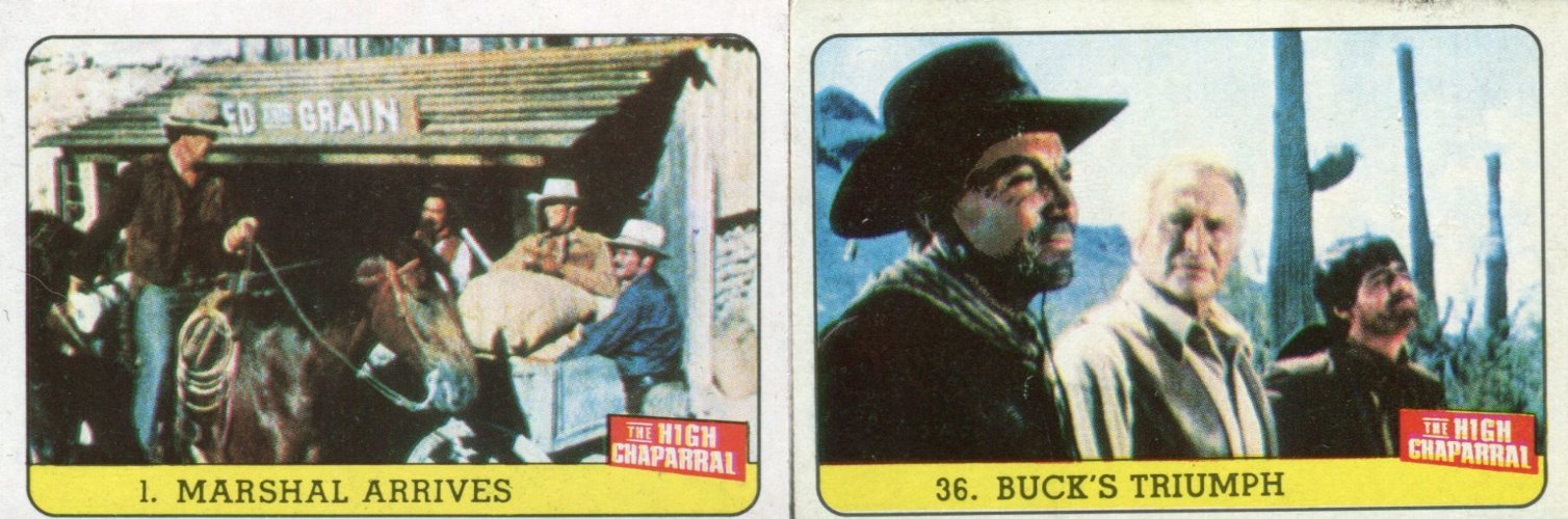 High Chaparral A&BC Vintage Card Set 36 (55 x 81 mm) Cards 1969 U.K.   - TvMovieCards.com