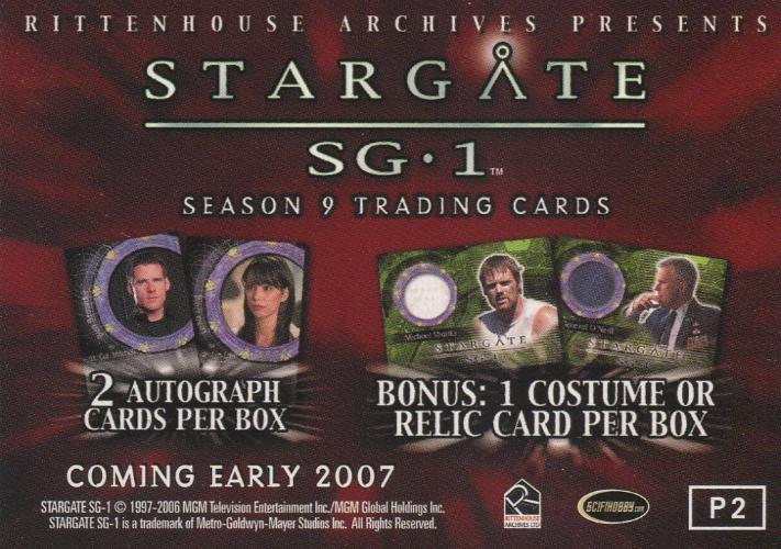 Stargate SG-1 Season Nine Promo Card P2   - TvMovieCards.com