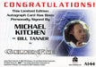 James Bond Heroes & Villains Michael Kitchen as Bill Tanner Autograph Card A144   - TvMovieCards.com