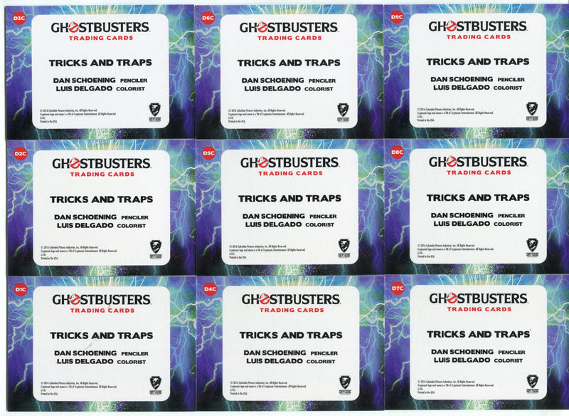 2016 Ghostbusters Silver Foil Tricks and Traps Parallel Chase Card Set D1C-D9C   - TvMovieCards.com