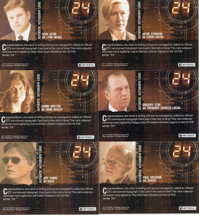 24 Twenty Four Season 5 Autograph Card Set 12 Cards   - TvMovieCards.com