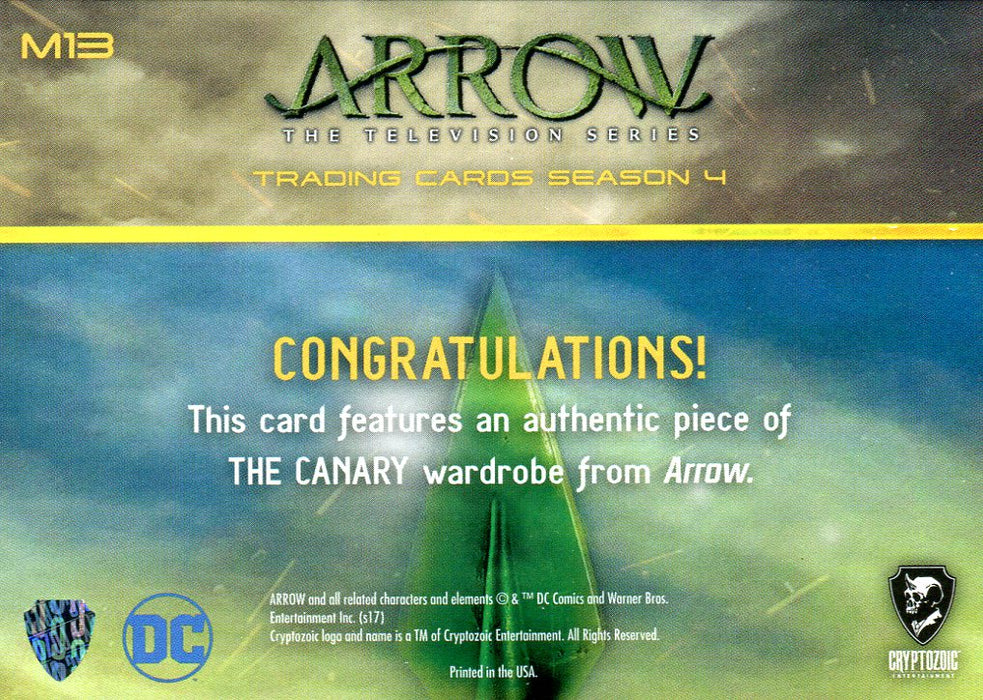 Arrow Season 4 Caity Lotz as The Canary Wardrobe Costume Card M13 #77/99   - TvMovieCards.com