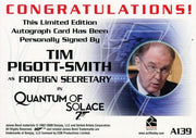 James Bond Heroes & Villains Tim Pigott-Smith as Secretary Autograph Card A139   - TvMovieCards.com