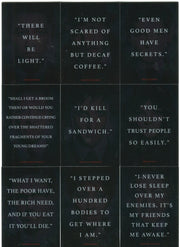 2016 Gotham Season 1 Silver Foil Parallel Quotes Chase Card Set Q1-Q9   - TvMovieCards.com