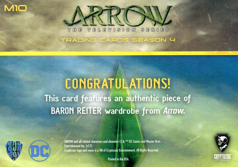 Arrow Season 4 Jimmy Akingbola as Baron Reiter Wardrobe Costume Card M10   - TvMovieCards.com