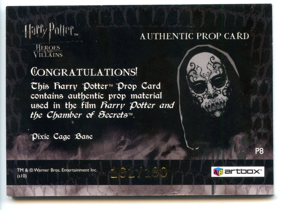 Harry Potter Heroes & Villains Pixie Cage Base Prop Card P8 HP #161/180   - TvMovieCards.com