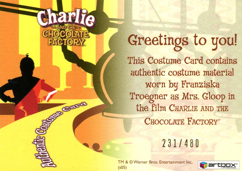Charlie & Chocolate Factory Mrs. Gloop Costume Card #231/480   - TvMovieCards.com
