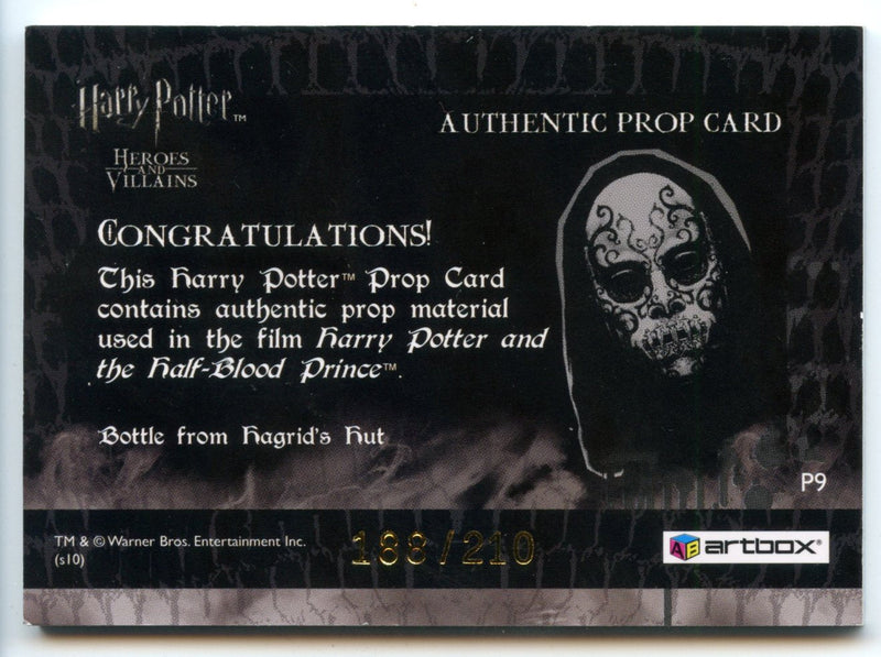 Harry Potter Heroes & Villains Bottle Hagrid's Hut Prop Card HP P9 #188/210   - TvMovieCards.com