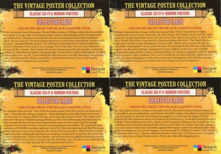 Classic Vintage Movie Posters 1 Science Fiction Horror Chase Card Set 1C-6C - TvMovieCards.com