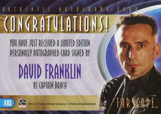 Farscape Through the Wormhole David Franklin Autograph Card A65   - TvMovieCards.com