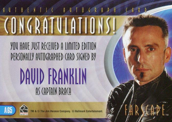 Farscape Through the Wormhole David Franklin Autograph Card A65   - TvMovieCards.com