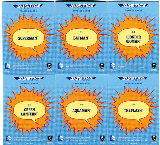 DC Comics Justice League Silver Foil Retro Cards Parallel Chase Card Set G1-G6   - TvMovieCards.com