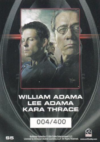 Battlestar Galactica Season Three Shelter Poster Chase Card S5 #004/400   - TvMovieCards.com