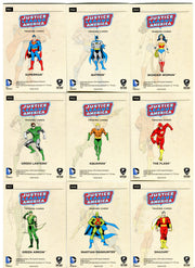DC Comics Justice League Silver Foil Model Sheets Parallel Chase Card Set MS1-9   - TvMovieCards.com
