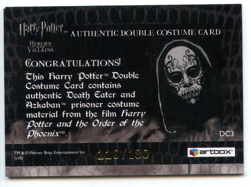Harry Potter Heroes & Villains Double Costume Card DC3 HP #110/180   - TvMovieCards.com