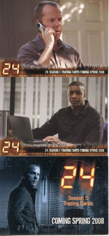 24 Twenty Four Season 5 Promo Card Set 3 Cards   - TvMovieCards.com
