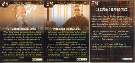 24 Twenty Four Season 5 Promo Card Set 3 Cards   - TvMovieCards.com