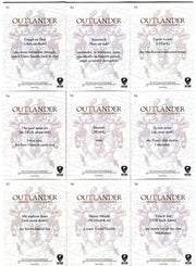 Outlander Season 1 Fraser Crest Foil Stamp Speak Parallel Chase Card Set S1-S9   - TvMovieCards.com