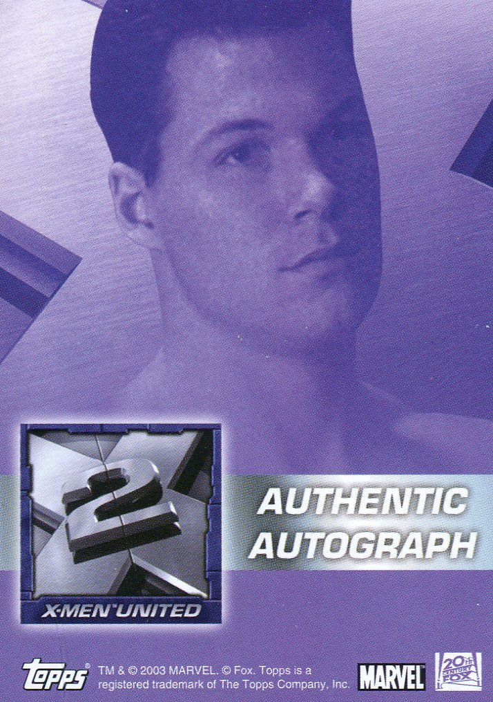 X-Men United X2 Movie Daniel Cudmore as Colossus Autograph Card Topps 2003   - TvMovieCards.com