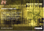24 Twenty Four Season 5 Prop Card P8 Terrorist's Bomb Vest   - TvMovieCards.com