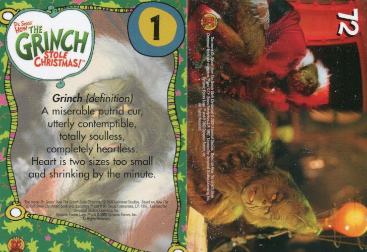 How The Grinch Stole Christmas Movie 1st Edition Hobby Base Card Set   - TvMovieCards.com