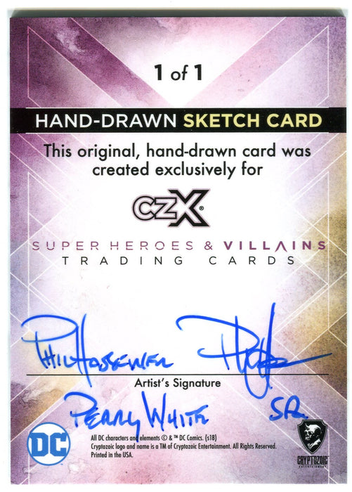 DC Comics CZX Super Heroes & Super-Villains Artist Sketch Card by Phil Hassewer   - TvMovieCards.com