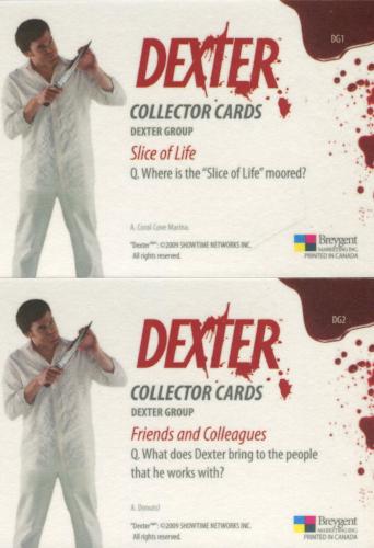 Dexter Seasons 1 & 2 Dexter Group Foil Chase Card Set 2 Cards   - TvMovieCards.com