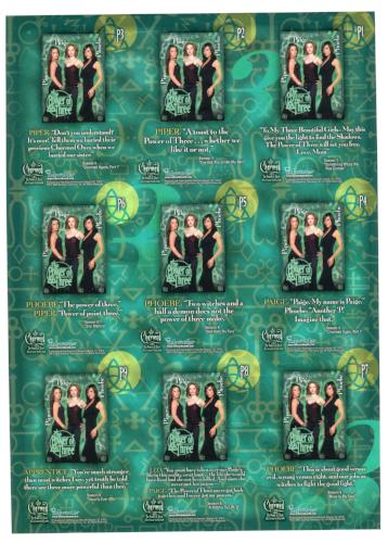 Charmed The Power of Three Limited Edition Uncut Mini Press Sheet #113 of 500 - TvMovieCards.com