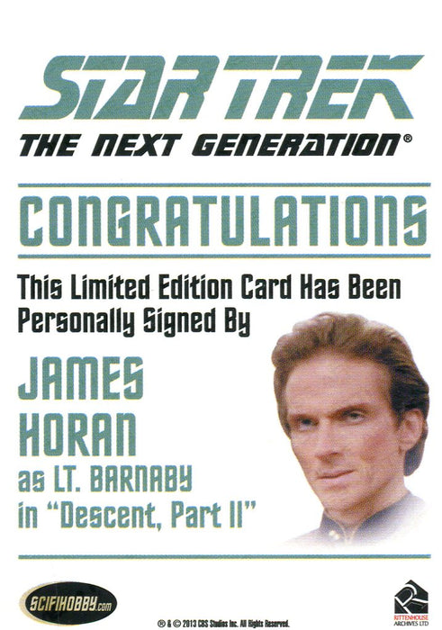 Star Trek TNG Heroes & Villains James Horan Autograph Card   - TvMovieCards.com