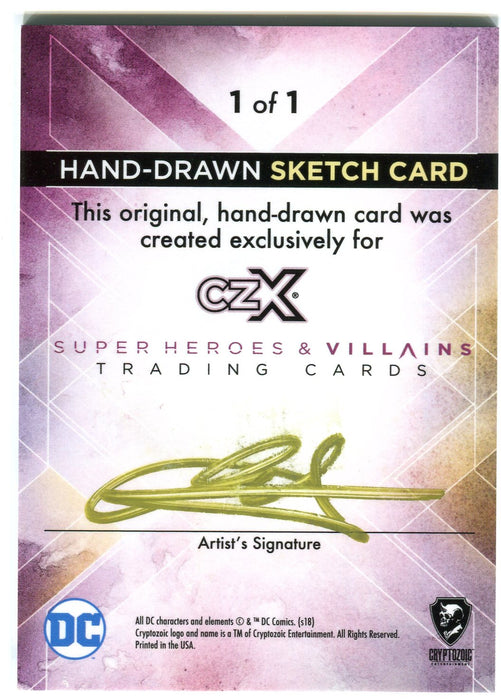 DC Comics CZX Super Heroes & Super-Villains Artist Sketch Card by Noval Hernawan   - TvMovieCards.com