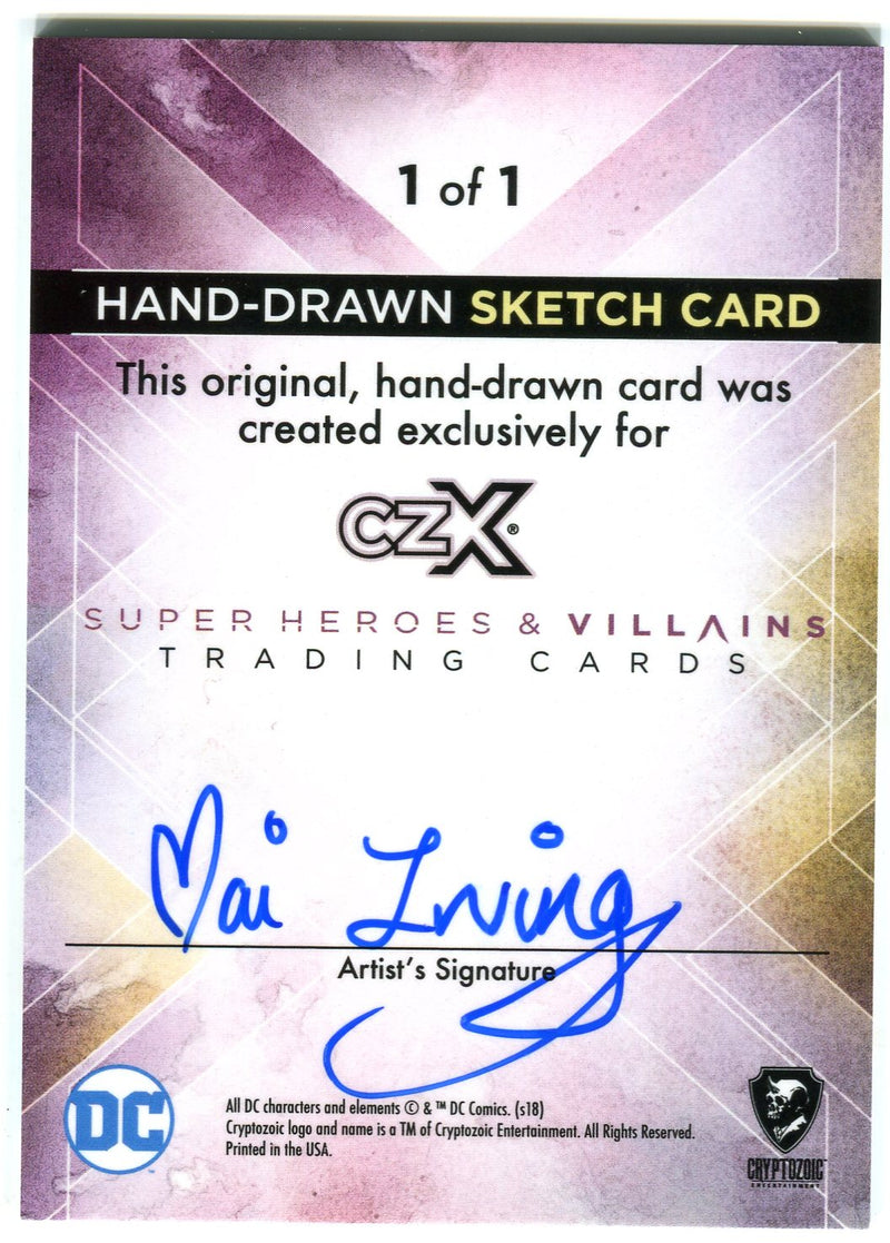 DC Comics CZX Super Heroes & Super-Villains Artist Sketch Card by Mai Irving   - TvMovieCards.com