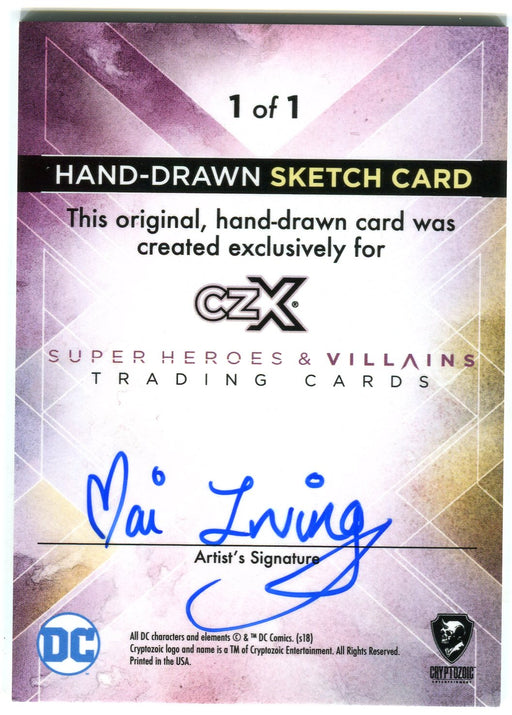 DC Comics CZX Super Heroes & Super-Villains Artist Sketch Card by Mai Irving   - TvMovieCards.com