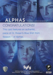 Alphas Season 1 Dr. Lee Rosen's Blue Shirt Wardrobe Costume Card M7   - TvMovieCards.com