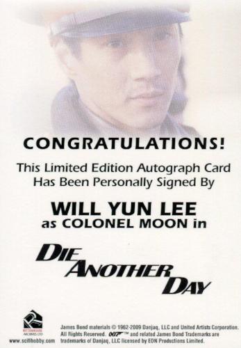James Bond Heroes & Villains Will Yun Lee as Colonel Moon Autograph Card   - TvMovieCards.com