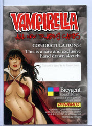 Vampirella New Series Sketch Card Sketchafex by Jeff Allan   - TvMovieCards.com