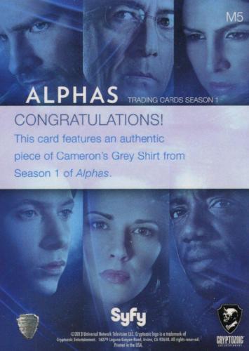 Alphas Season 1 Cameron Hicks's Grey Shirt Wardrobe Costume Card M5   - TvMovieCards.com