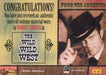 Wild Wild West Season 1 Robert Conrad as James T. West Costume Card CC1   - TvMovieCards.com