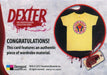DEXTER Season 4 Wardrobe Costume Card T-Shirt D4-C WS   - TvMovieCards.com